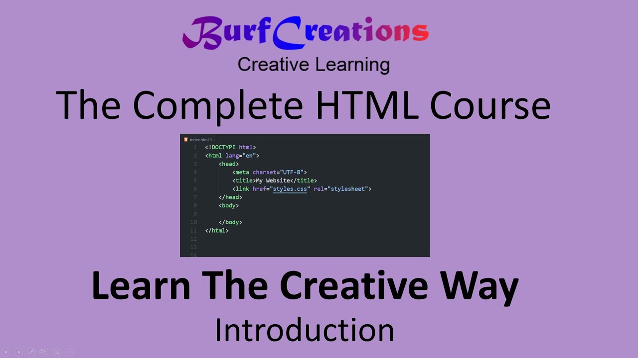 The Complete HTML Course Introduction - YouTube