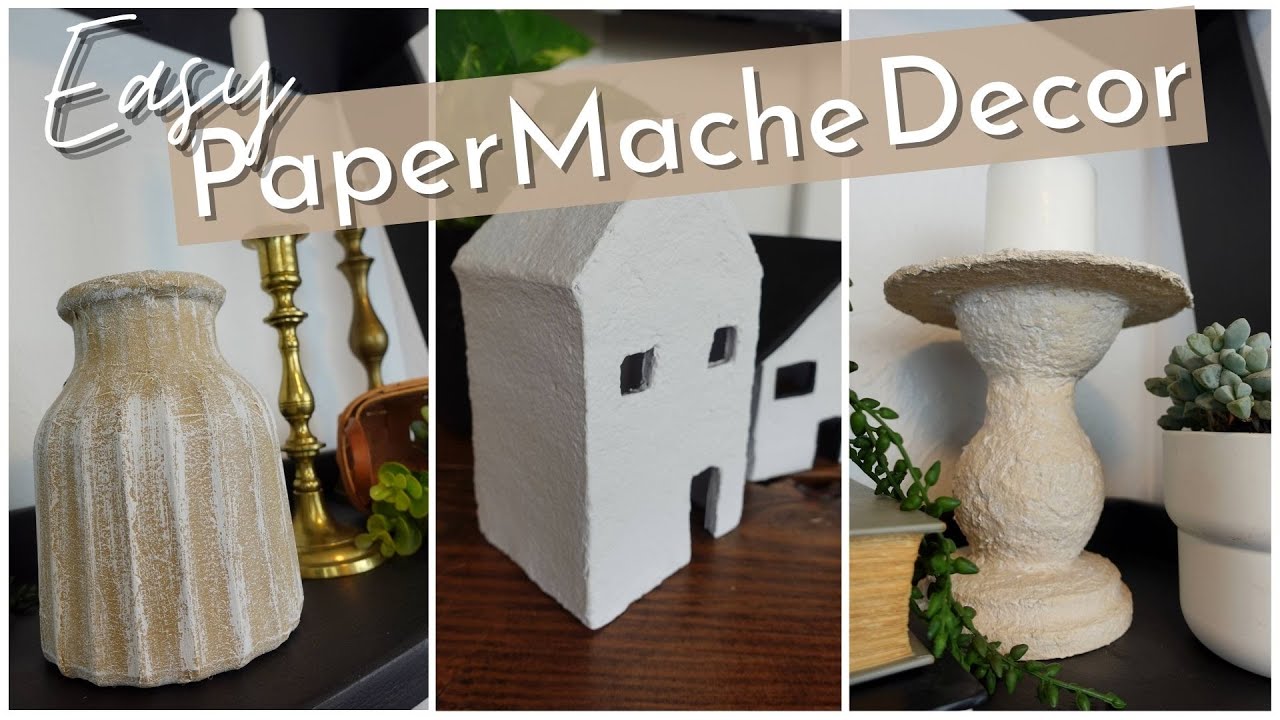 Paper Mache DIY Decor // Quick and Easy Home Decor Ideas // Dollar