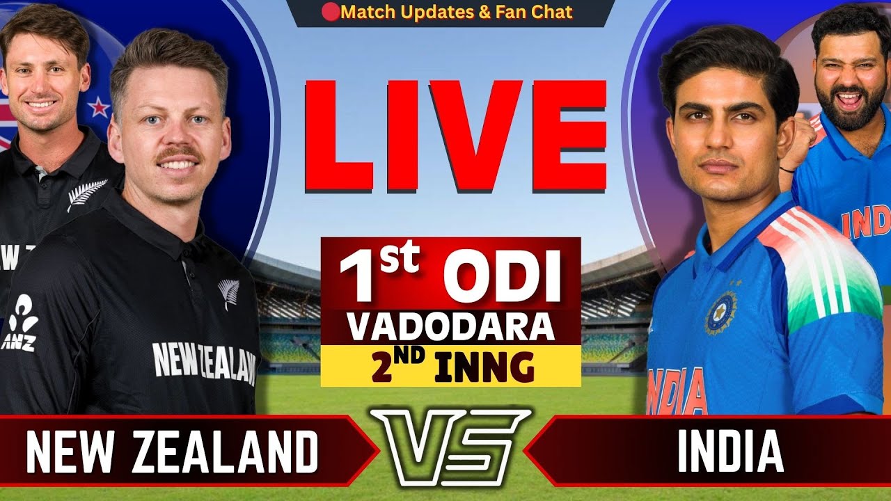 🔴Live: INDIA vs New Zealand, 1st ODI | Live Cricket Match Today | IND ...