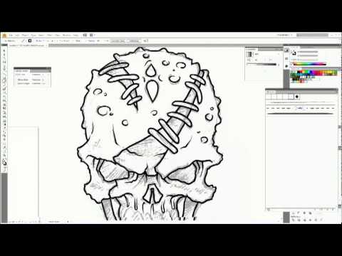 Vector Skull Speed Drawing