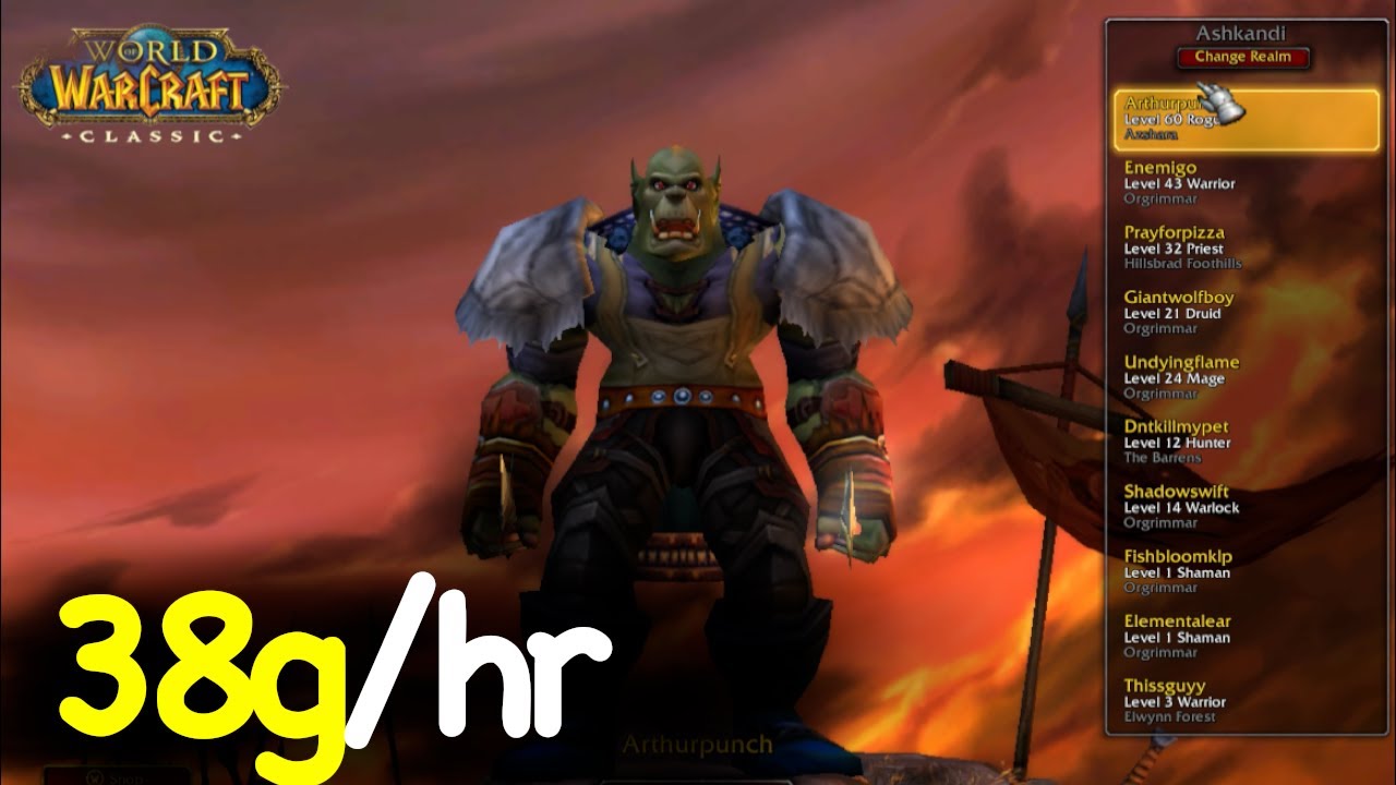 Wow Classic Rogue Farming in Azshara (Timelapse)! YouTube