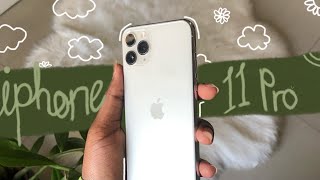 ☁️iPhone 11 Pro aesthetic unboxing + ASMR (256gb, white/silver) 2021  |plus260 tech