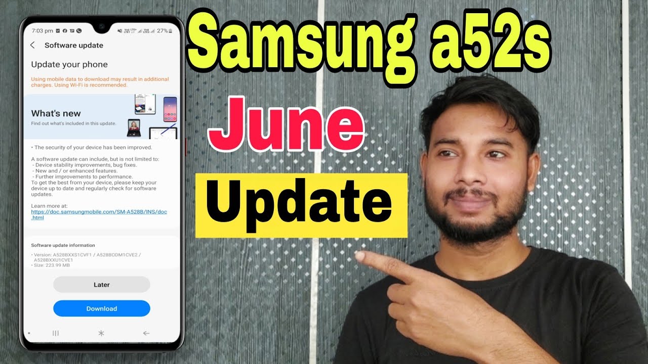 Samsung a52s 5g New Software Update | June Update - YouTube
