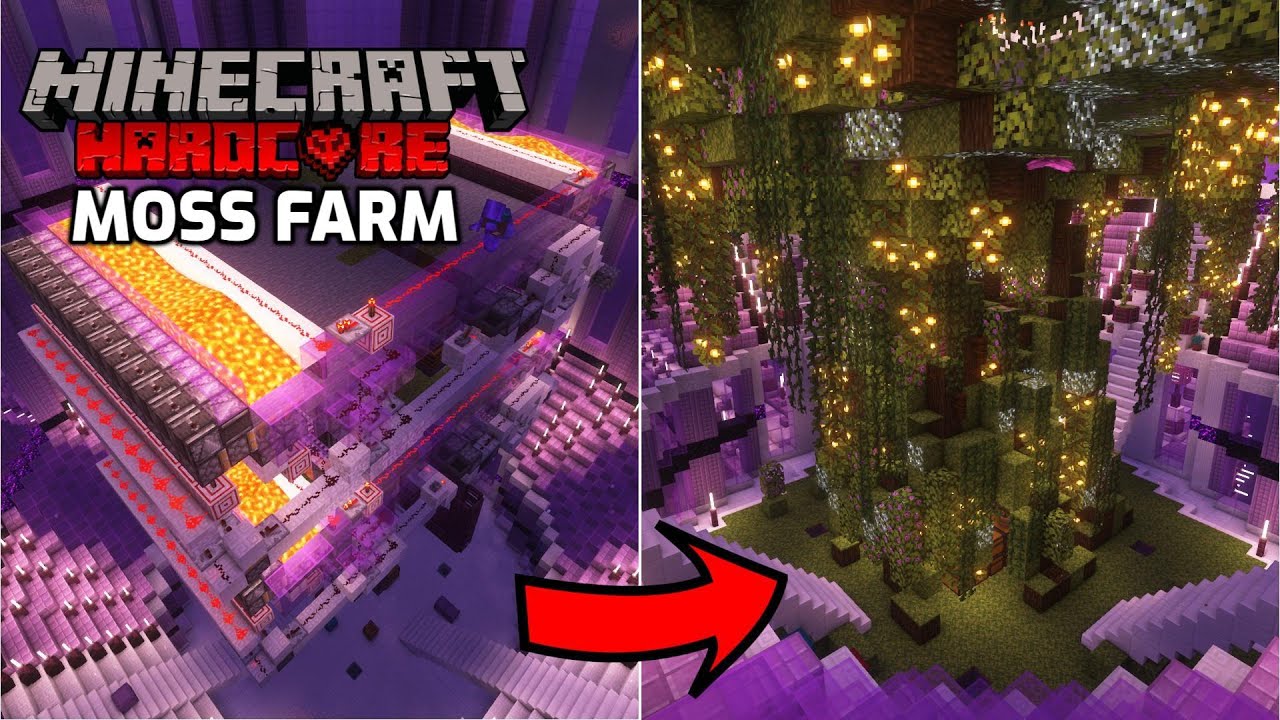 I Built the World's Most Beautiful Moss Farm in Hardcore Minecraft ...