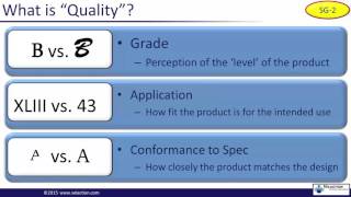 Quality Overview