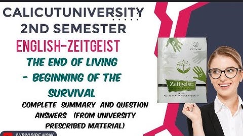 Zeitgeist Calicut University 2nd semester#zeitgeist #2ndsemester #exam #university #important