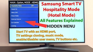 Samsung Smart TV Hospitality/Hotel HIDDEN SECRET MENU, all Features Explained screenshot 3