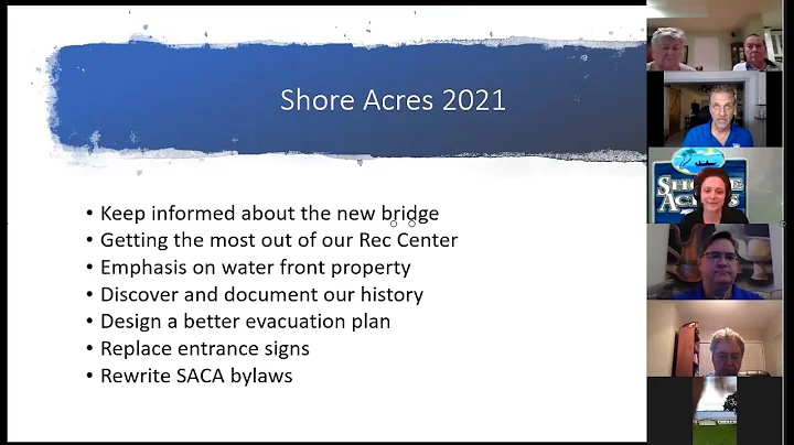 Shore Acres Vision for 2021