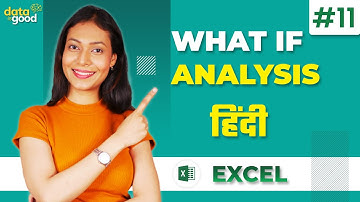 What if analysis in Excel in Hindi | Learn Excel What-If analysis in hindi | Excel Tutorial