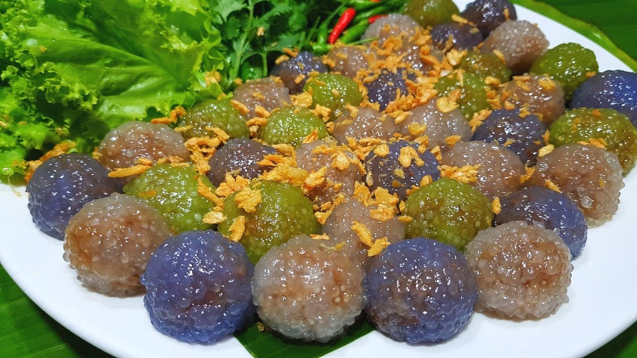 กับข้าวกับปลาโอ 569 : สาคูใส้หมูสามสี แป้งเหนียวนุ่ม นุ่มนาน Steamed tapioca ball with  pork filling