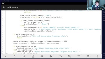 🎯 Bikin Aplikasi Kuis Canggih di HP Android! 😎 | UTS Project QPython 3L Edition 📚✨