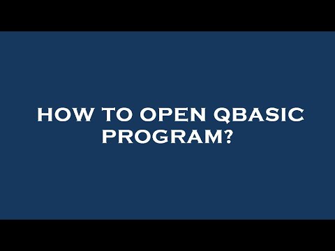 How to open qbasic program?