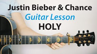 Holy Justin Bieber Acoustic Guitar Lesson Play Along How To Play