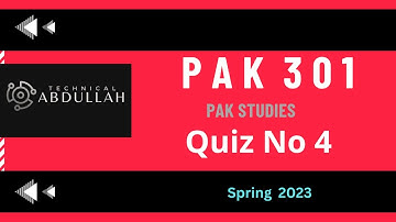 Pak 301 Quiz No 4 Live With Solution