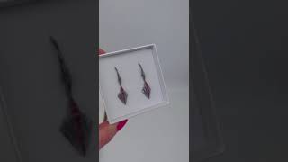 Red and Black, Art Deco Ruby Drop Earrings