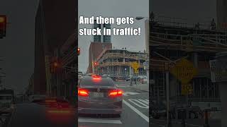 NJ Police Interceptor runs right light at Journal Square, Jersey City