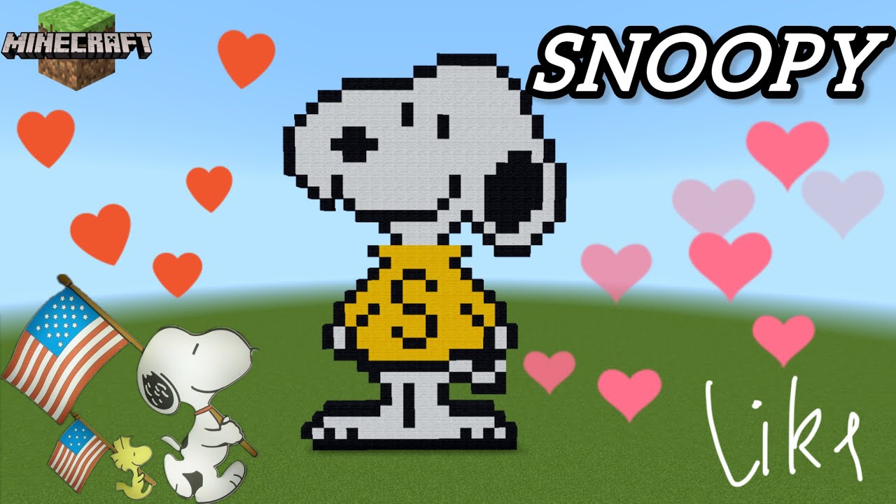 GIANT SNOOPY CREATION: WATCH IT TAKE SHAPE!【MINECRAFT BUILDING】 - YouTube