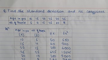 Statistics : Find The Standard Deviation and It