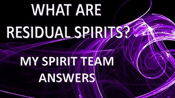 What are residual spirits? Trying a new sound. EVP experiment