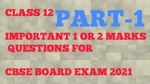 CLASS 12 II 1 OR 2 MARKS IMPORTANT QUESTION FROM MATRICES FOR CBSE EXAM 2021 (PART1)