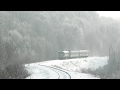 Морозным январским днем... Пригородный поезд в заснеженном лесу