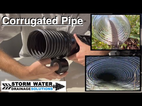 Video: Corrugated drainage pipe - ideal for draining the site