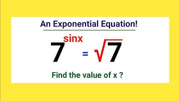 An Exponential Equation | Trigonometry Equation | Maths olympiad  Problem