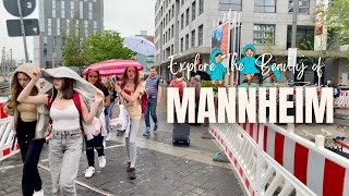 Mannheim Germany 🇩🇪 | Rain Walk City Center | 4k 60fps