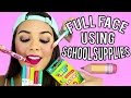 FULL FACE USING ONLY SCHOOL SUPPLIES Challenge! NataliesOutlet