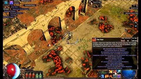 HashnNugs Path of Exile 67 arcade  Level 82 Templar Build Fire ball ice sphere fire trap build.