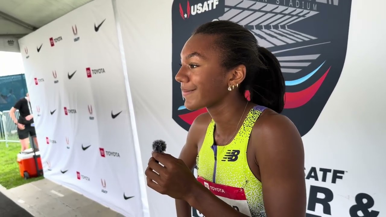 High schooler Paige Sheppard after making 2026 US 800m final