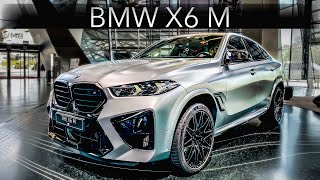 2024 BMW X6 M Competition - Frozen Pure Grey Metallic. Cinematic exterior walkaround