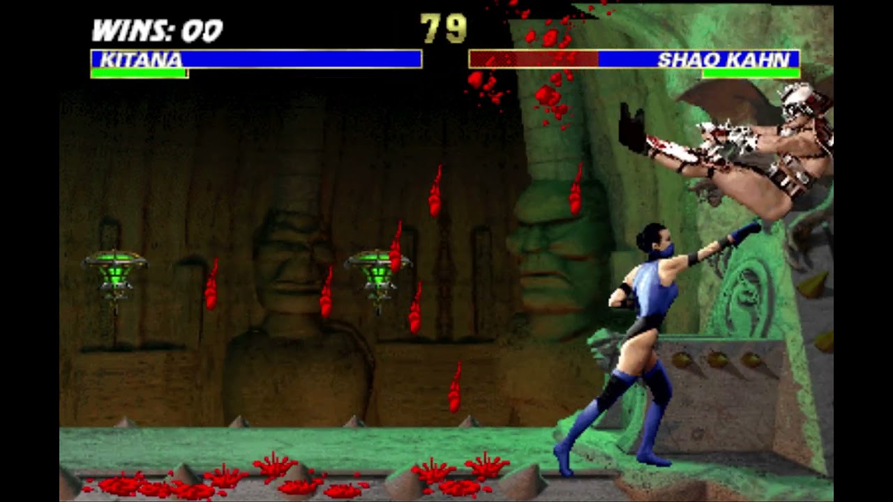 UMK3 Arcade - Kitana 14 hits 60% combo vs Shao Kahn