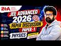 JEE Advanced 2026 | Physics Paper 1 | Complete Discussion | All Questions Explained