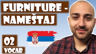 Learn Serbian ★ Furniture - Nameštaj ★ Vocabulary 2 screenshot 5