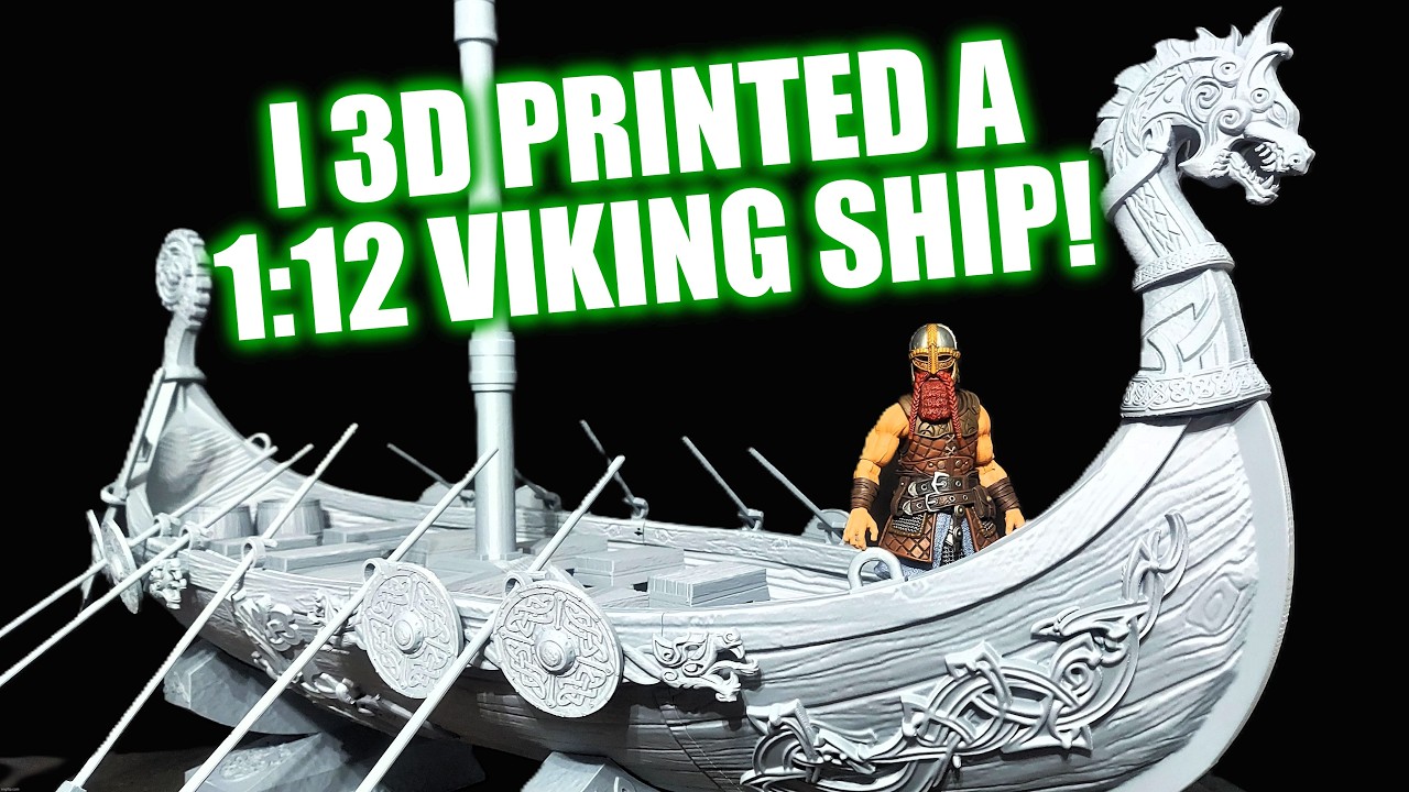 I 3D PRINTED A 1:12 VIKING SHIP!!! - YouTube