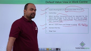 SAP PP - Default Value View In Work Centre