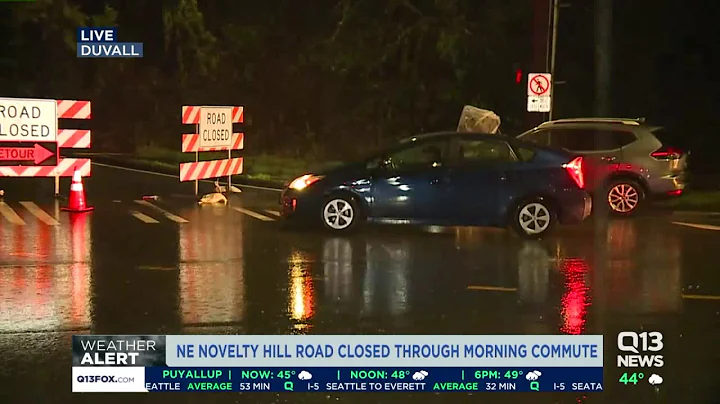 Landslide closes road in Duvall, Washington