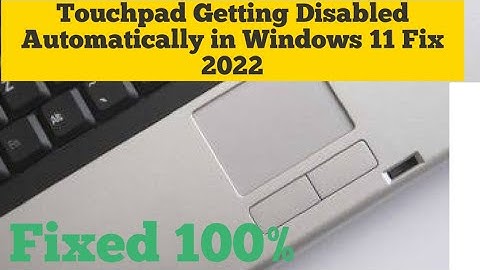 Touchpad Getting Disabled Automatically in Windows 11 Fix 2022