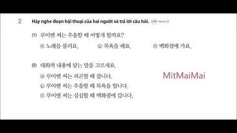 Tiếng Hàn Sơ Cấp 2 Bài 8 Phim Ảnh Luyện Nghe có đáp án