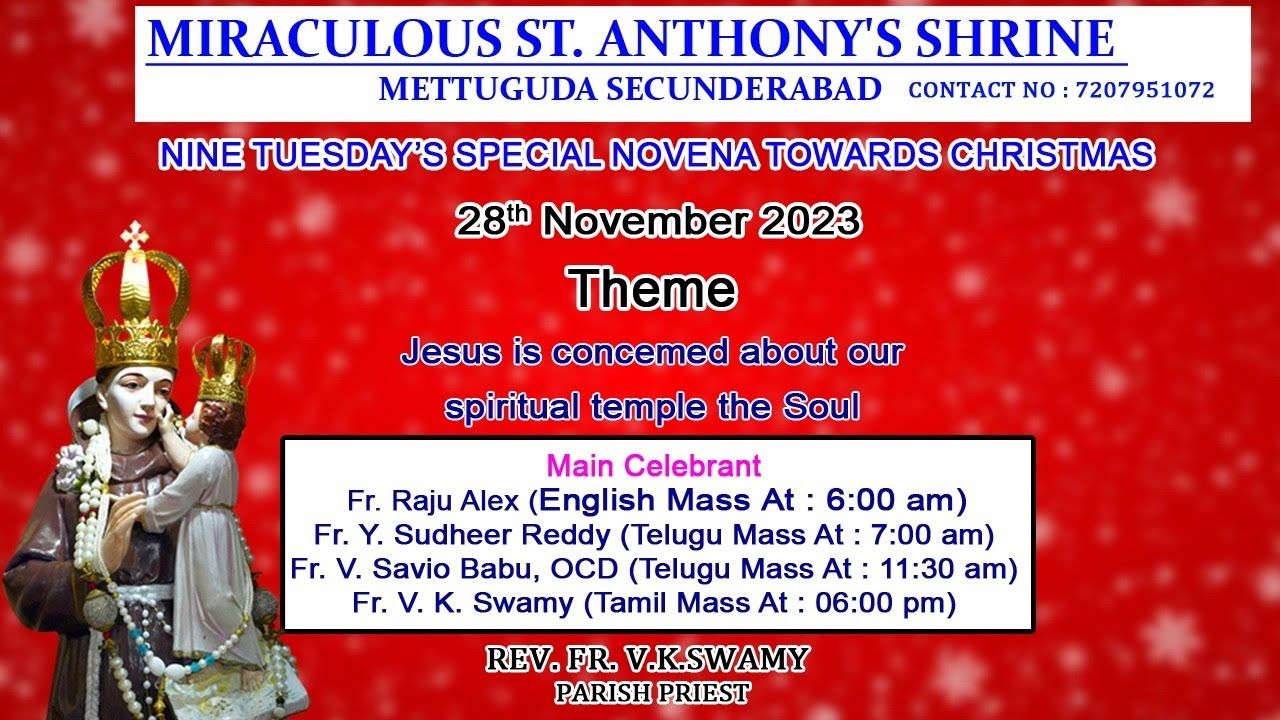 Fr Raju Alex Fr. Raju Alex | Nine Tuesdays Special Novena Towards Christmas ...