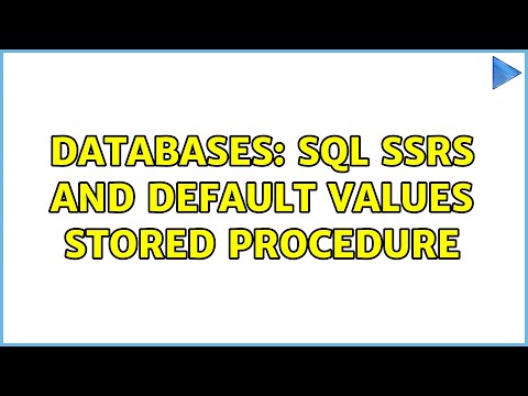 Databases: SQL SSRS