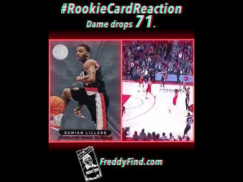 Rookie Card Reaction - @trailblazers superstar @DamianLillard drops 71.