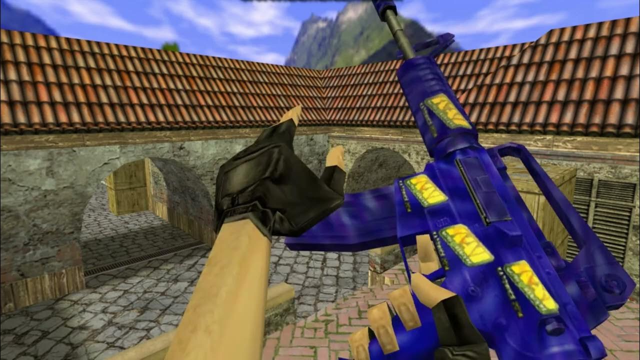 M4a1 s blue phosphor for cs 1 6 with stickers youtube