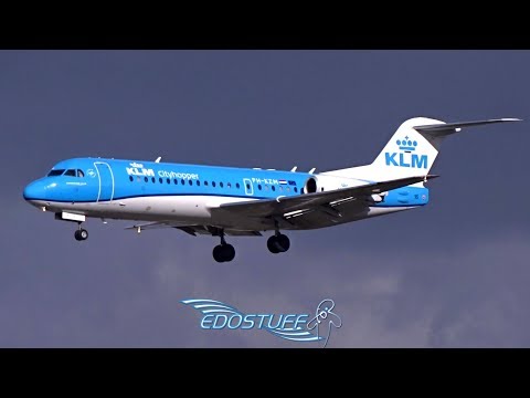 KLM Cityhopper Fokker 70 PH-KZM - Landing at Frankfurt am Main EDDF/FRA