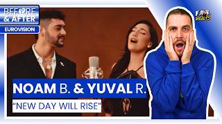 Noam Bettan &amp; Yuval Raphael – "New Day Will Rise" | ISRAEL 🇮🇱 ESC 2026 | REACT 🎶😍 #beforeandafter