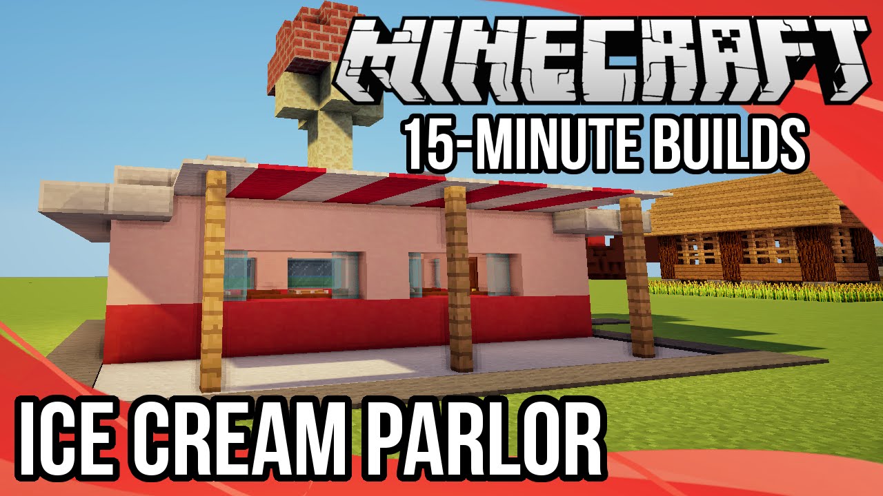 Minecraft 15-Minute Builds: Ice Cream Parlor - YouTube