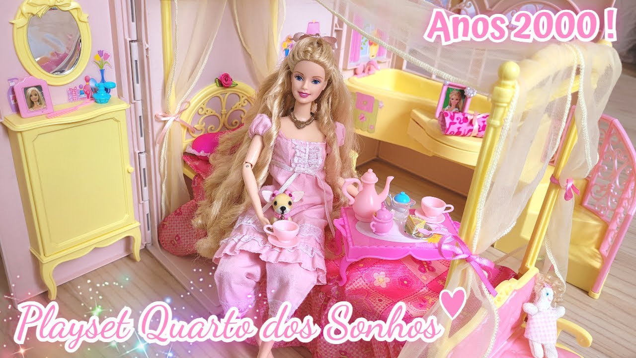 Quarto da Barbie anos 2000 🎀 Mostrando e Limpando Playset Sweet Dreams