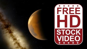 Free Stock Videos – space planets Mars rotating in deep space with stars 3D animation