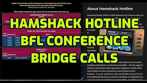 HAMSHACK HOTLINE -BLF CONFERENCE BRIDGES CALLS-DASHBOARD